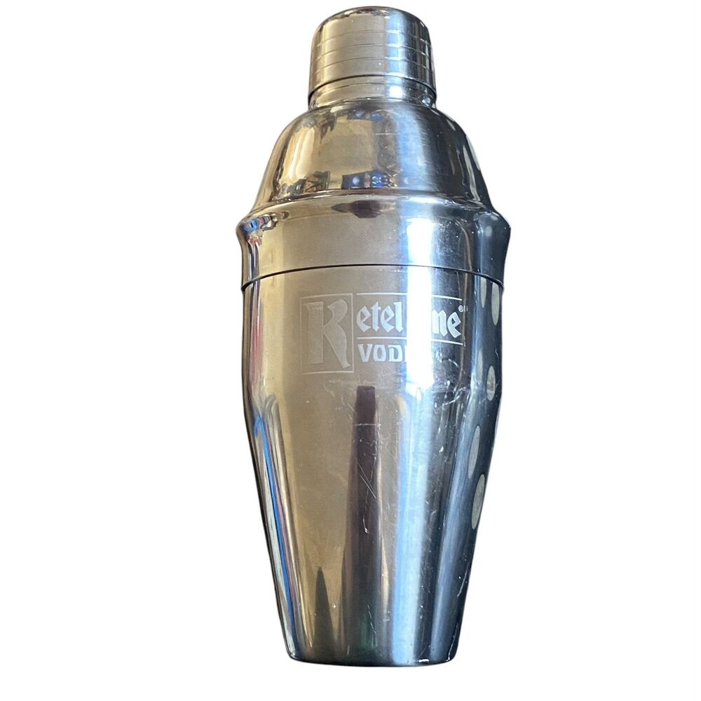 Ketel One Mini Cocktail Shaker Mixer Barware Stainless Steel 3 Piece